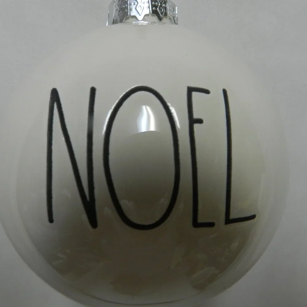 Rae Dunn Christmas Holiday NOEL ceramic large round Ornament 3.5